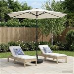 vidaXL Tuinparasol met LED-lampen en voet 270 x 270 cm Polyester