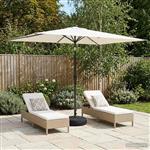 vidaXL Tuinparasol met LED-lampen en voet 200 x 300 cm Polyester