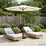 vidaXL Tuinparasol met Basis 270 x 270 cm Polyester Rechthoekig