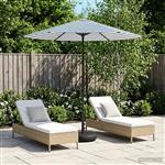 vidaXL Tuinparasol met Basis 230 x 230 cm Polyester Rechthoekig