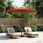 vidaXL Tuinparasol met Basis 230 x 230 cm Polyester Rechthoekig