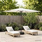 vidaXL Tuinparasol met Basis 200 x 300 cm Polyester Rechthoekig