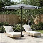 vidaXL Tuinparasol 270 x 270 cm Polyester Rechthoekig Blauw en Wit