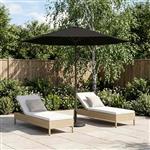 vidaXL Tuinparasol 230 x 230 cm Polyester Rechthoekig Zwart
