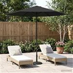 vidaXL Tuinparasol 230 x 230 cm Polyester Rechthoekig Antracietkleurig