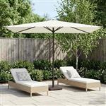 vidaXL Tuinparasol 200 x 300 cm Polyester Rechthoekig Crèmekleurig