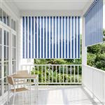 vidaXL Buitenrolgordijn 90% UV-blok Blauw en Witte Streep 140 x 230 cm