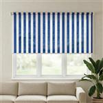 vidaXL Buitenrolgordijn 90% UV-blok Blauw en Witte Streep 200 x 140 cm