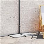 vidaXL Half Parasol Basis Frame Zwart Staal for 32-38 mm Pole