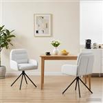 vidaXL Draai Eetstoelen 2 st Kunstleer Wit 59 x 59,5 x 90 cm