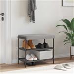 vidaXL Bankkussen Sherpa Stof Lichtgrijs Diepte 35 cm