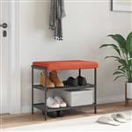 vidaXL Bankkussen corduroy Rood-oranje Diepte 35 cm
