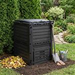 vidaXL Tuincomposter Zwart 59,5 x 60 x 81,5 cm 280 l 100% PP