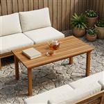 vidaXL Tafelblad 90 x 45 x 3,5 cm Rechthoekig Massief Teakhout Naturel