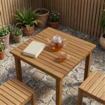 vidaXL Tafelblad 60 x 60 x 3,5 cm Vierkant Massief Teakhout Naturel