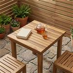 vidaXL Tafelblad 40 x 40 x 3,5 cm Vierkant Massief Teakhout Naturel
