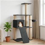 vidaXL Kattenboom met sisal krabpalen Donkergrijs 173 cm
