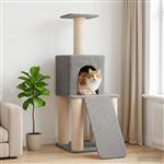 vidaXL Kattenboom met sisal krabpalen Lichtgrijs 146 cm