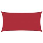 vidaXL Zonneschaduwzeil 2 x 6 m HDPE Rechthoekig Rood