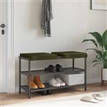vidaXL Bankkussen 2 st Pluche Corduroy Groen Diepte 35 cm