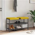 vidaXL Bankkussen 2 st fluweel Geel Diepte 35 cm