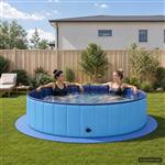 vidaXL Zwembad Grondmat 16 st Ø 235 cm Rond EVA Schuim Blauw