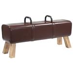 vidaXL Bank Donkerbruin 110 x 30 x 45 cm Echt Leer