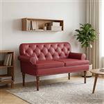 vidaXL Loungebank met knopencomfort Wijnrood 120 x 65 x 77 cm