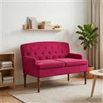 vidaXL Loungebank met knopencomfort Wijnrood 111 x 65 x 79 cm Fluweel
