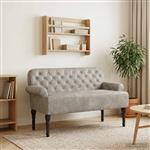 vidaXL Loungebank met knopencomfort Lichtgrijs 120 x 65 x 78 cm