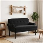 vidaXL Loungebank met knopencomfort Zwart 120 x 66 x 78 cm fluweel