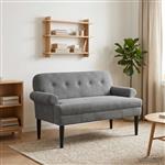 vidaXL Loungebank met knopencomfort Donkergrijs 120 x 66 x 78 cm