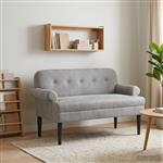 vidaXL Loungebank met knopencomfort Lichtgrijs 120 x 66 x 78 cm