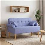 vidaXL Loungebank met knopencomfort Jeans Blauw 120 x 65 x 79 cm Stof