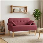 vidaXL Loungebank met knopencomfort Wijnrood 120 x 65 x 79 cm Stof