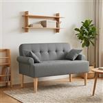 vidaXL Loungebank met knopencomfort Donkergrijs 120 x 65 x 79 cm Stof