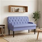 vidaXL Loungebank met knopencomfort Jeans Blauw 111 x 68 x 80 cm Stof