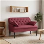 vidaXL Loungebank met knopencomfort Wijnrood 111 x 68 x 80 cm Stof