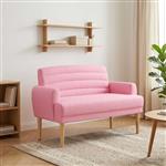 vidaXL Loungebank met knopencomfort Roze 116 x 67 x 80 cm Stof