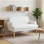 vidaXL Loungebank met knopencomfort Wit 116 x 67 x 80 cm Stof