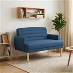 vidaXL Loungebank met knopencomfort Blauw 116 x 67 x 80 cm Stof