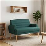 vidaXL Loungebank met knopencomfort Donkergroen 116 x 67 x 80 cm Stof