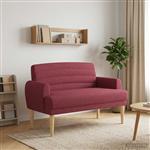 vidaXL Loungebank met knopencomfort Wijnrood 116 x 67 x 80 cm Stof