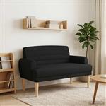 vidaXL Loungebank met knopencomfort Zwart 116 x 67 x 80 cm Stof