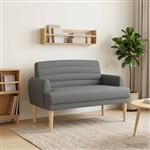 vidaXL Loungebank met knopencomfort Donkergrijs 116 x 67 x 80 cm Stof