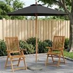vidaXL Tuinparasol Ø 270 x 248 cm massief eucalyptushout Antraciet