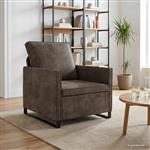 vidaXL Enkele sofa Donkergrijs 70 x 81 x 82 cm Faux Suède Stof