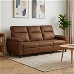 vidaXL Bank Bruin 214 x 90 x 95 cm Nep Suede Leer