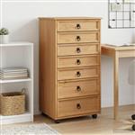 vidaXL Rolkast met lades CORONA Massief grenenhout en engineered wood