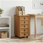 vidaXL Rolkast met lades CORONA Massief grenenhout en engineered wood